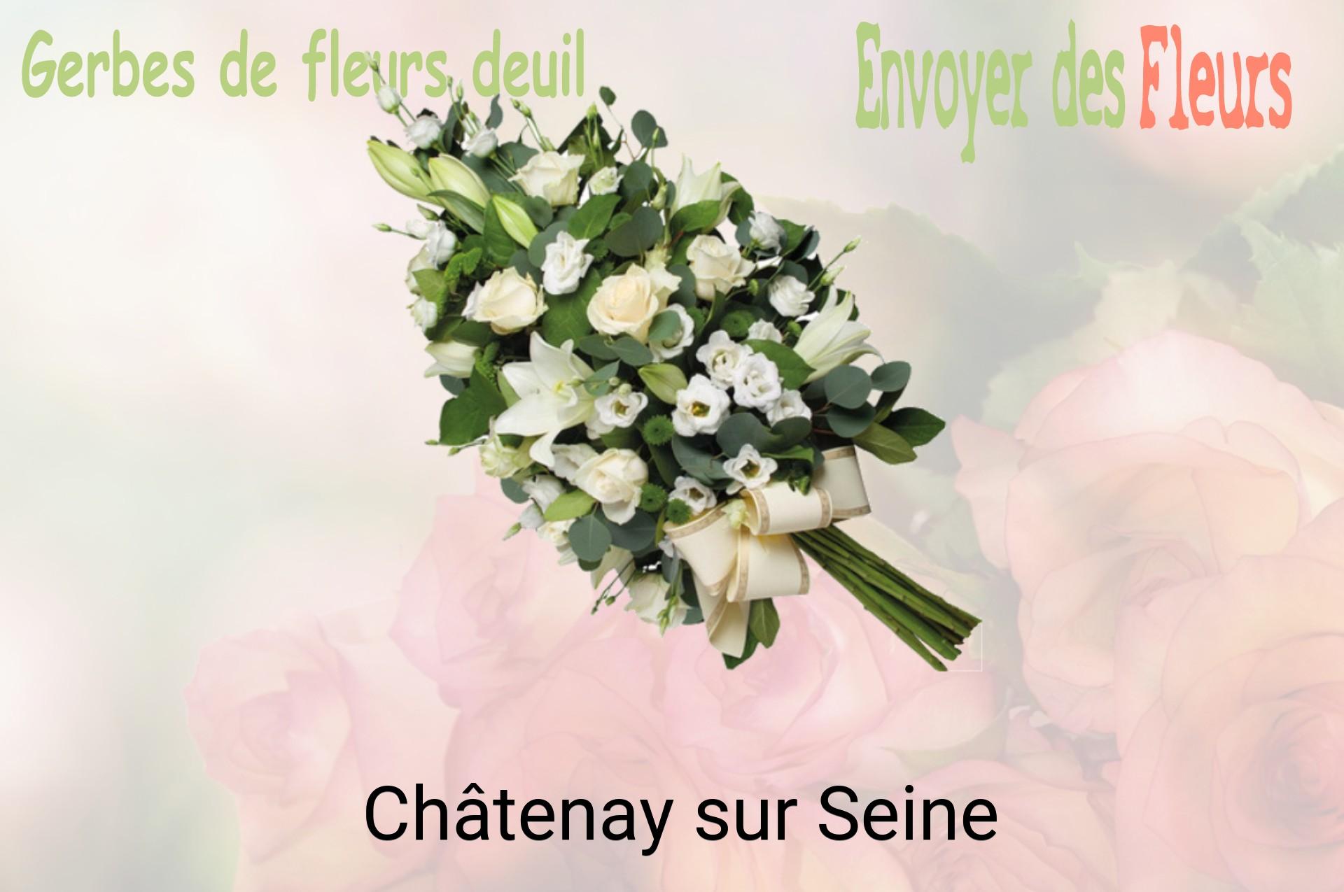 Gerbe de fleurs de deuil livrée à Châtenay-sur-Seine